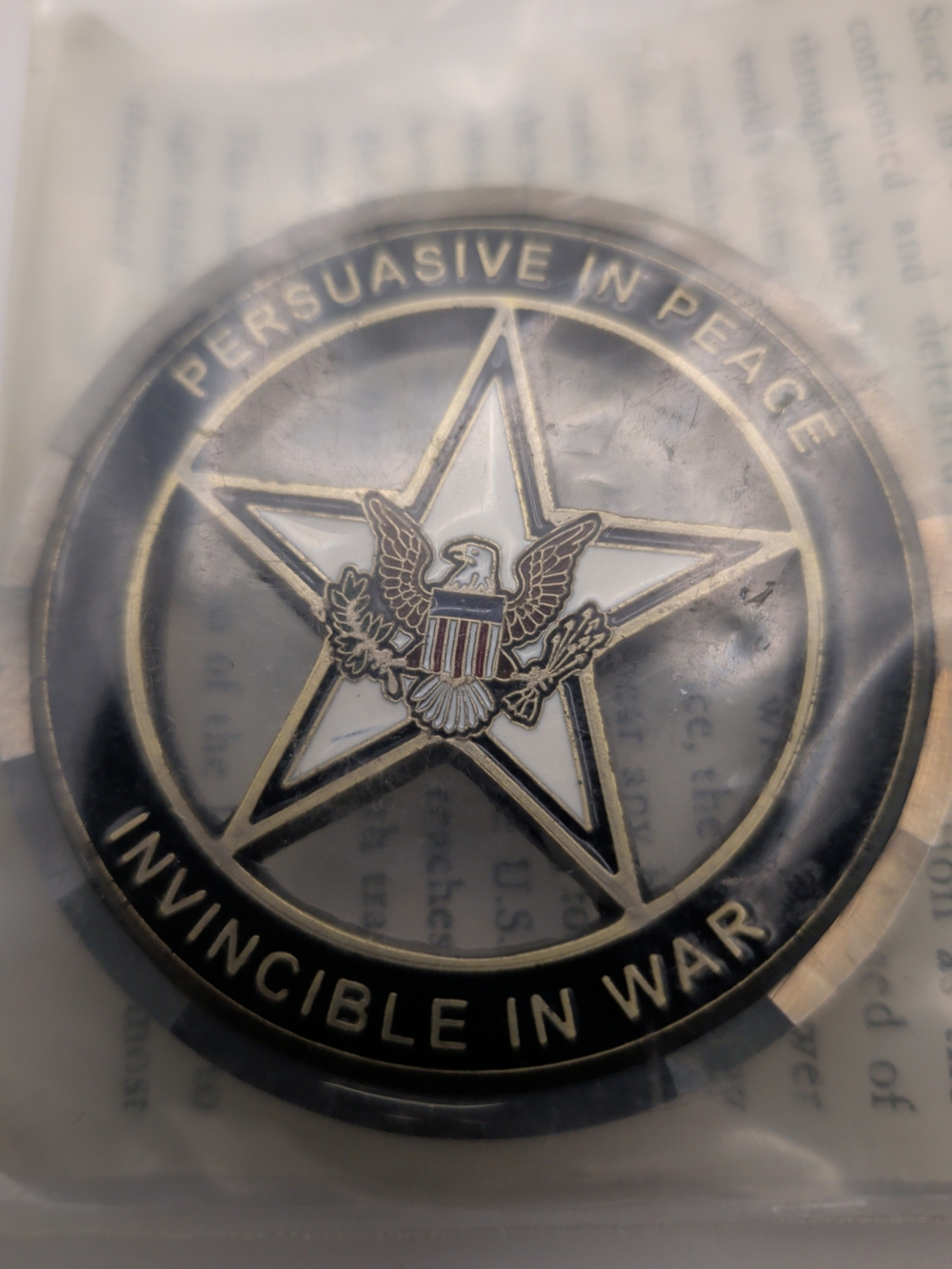 Northwest Territorial Mint Collectible Coin - ARMY "INVISIBLE IN WAR"